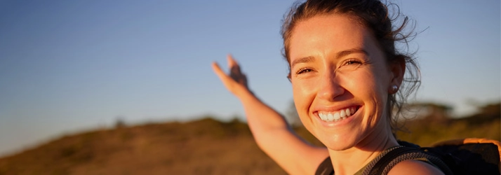 Chiropractic Cockeysville MD Happy Woman Woman smiling.